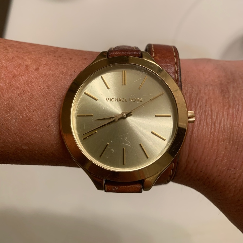 Michael Kors Leather Wrap Watch